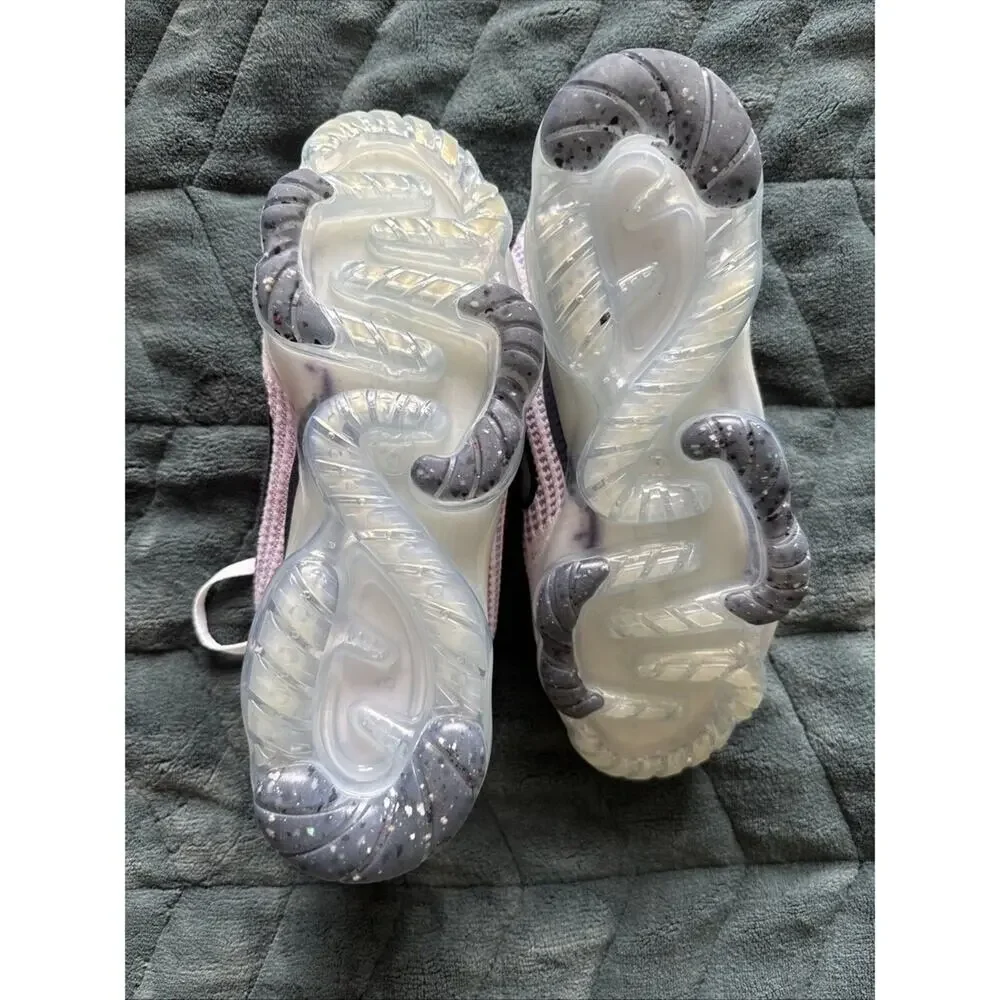 Nike Air Vapormax 2021 Flyknit GS White Violet Frost Size 7 Pre Owned Excellent